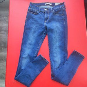 Levi's 710 super skinny jeans stretchy blue women's size 26